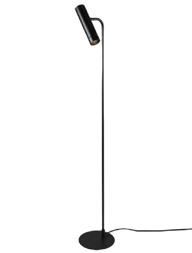 [CV10-03] Cavia Lampara De Pie Pantalla Aluminio h150Cm Negro Semimate