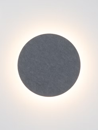 [EC12-03] Eclipse Aplique/Plafon Di.45Cm Led 22W 3000K Fieltro Gris Oscuro