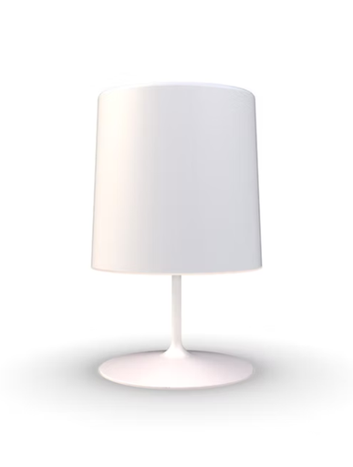 [HH07-02] Hi Hat Lampara De Mesa Grande Di.40xh.38Cm E27 60W Blanco Microtexturado