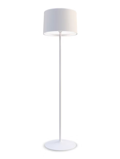 [HH11-02] Hi Hat  Lampara De Pie Pant.Mediana  E27 36W H.155cm  Blanco Microtexturado