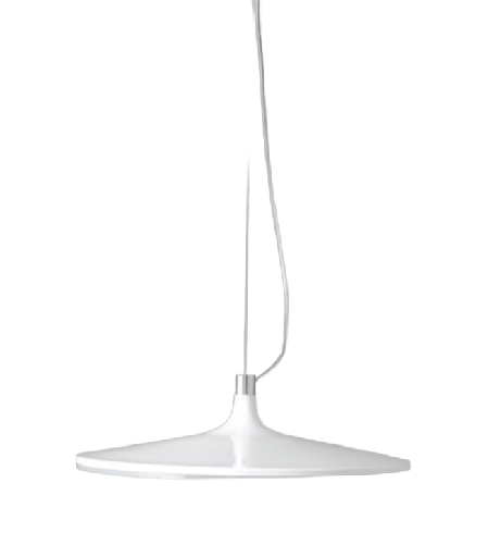 [HH23-02] Hi Hat Colgante Grande Plato Led 31,5w 3000k Di.45Cm Blanco Microtexturado