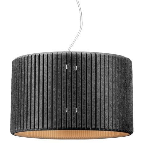 [RM04-02] Roma 38 Colgante Circular Di.38Xh.23,5Cm E27 36W Fieltro Exterior Beige - Interior Claro