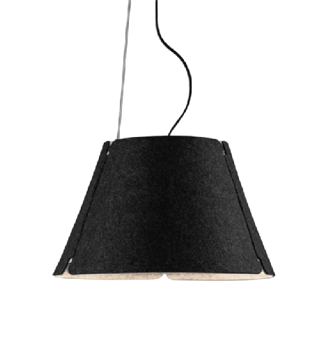 [SH14-02] Shade Colgante Fieltro Chica Di.45Cm LED 31,5W Interior Gris Claro Exterior Gris Oscuro